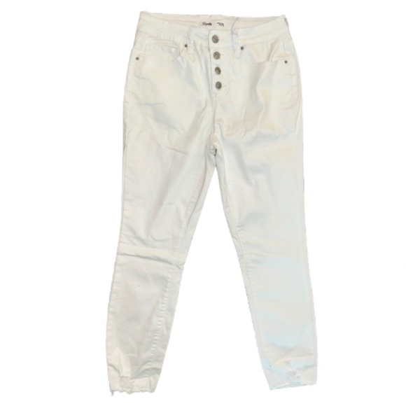 *NWT* Royalty For Me High Rise Ankle White Jeans size 8 Tummy Tuck Control - Picture 1 of 8